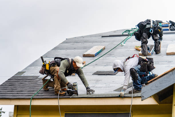 Professional Gutter Installation technician working in Winlock, WA